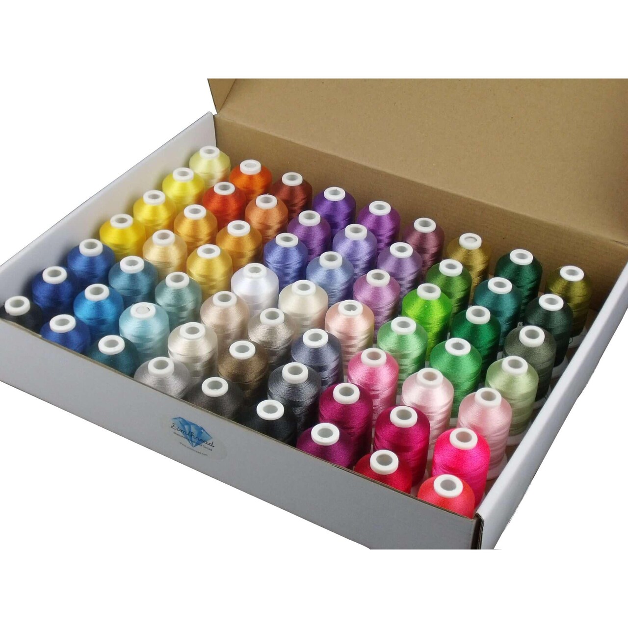 63 Colors Polyester Compatible with Brother Embroidery Machine Thread Kit 40 Weight Compatible with Brother Babylock Janome Singer Pfaff Husqvarna Bernina Embroidery Sewing Machines 550Y